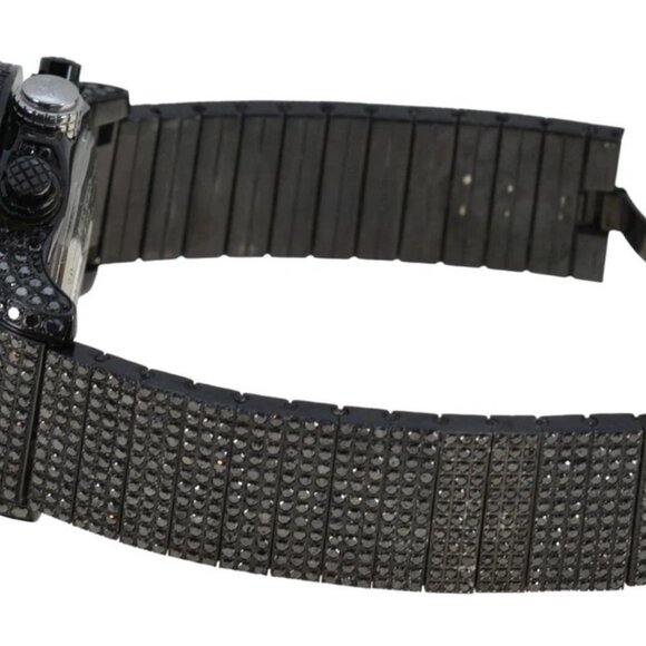 Breitling 56mm Bust Down Black PVD 35 CTW Diamond Super Avenger A13370 Watch! - Picture 6 of 10